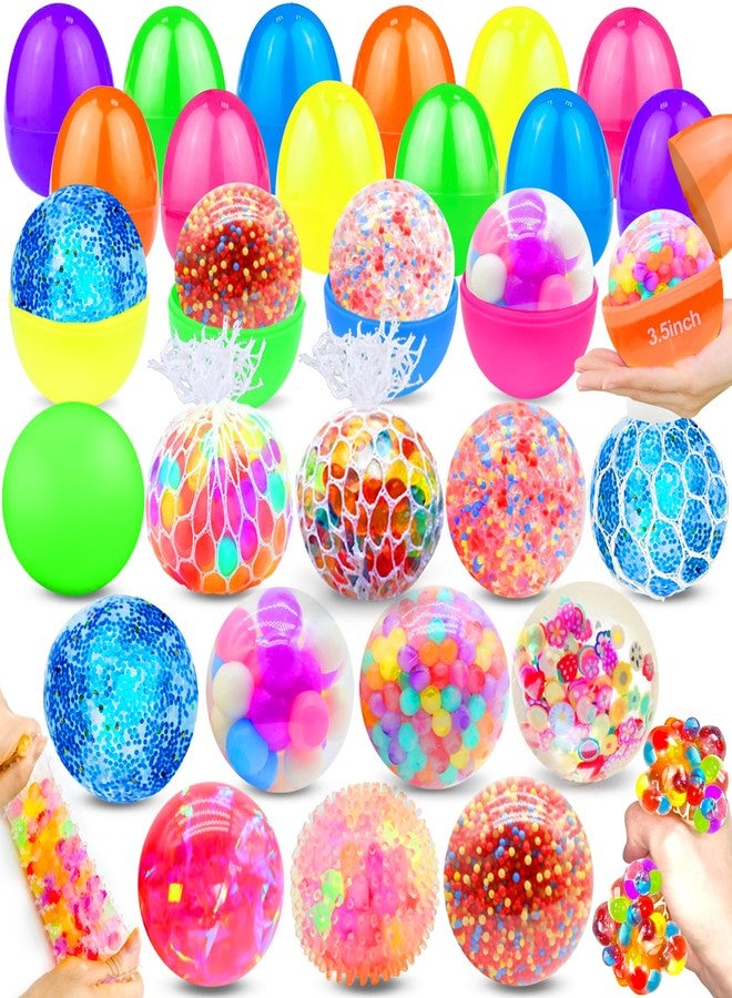 AMENON 12 Pack 3.5" Prefilled Easter Eggs with Squishy Toys,12 Styles Stress Balls for Kids Boys Girls,Stress Relief Squeeze Fidget Toys for Easter Basket Essential Stuffers,Hunt Party Favors Gifts - Image 1